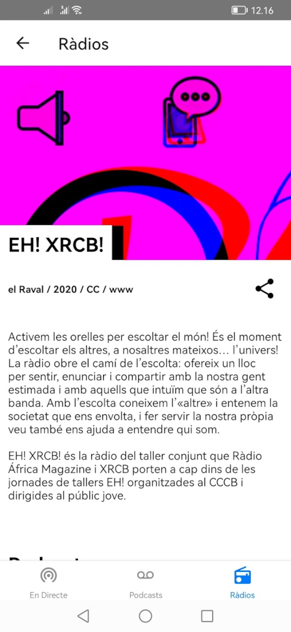 Screenshot of XRCB
