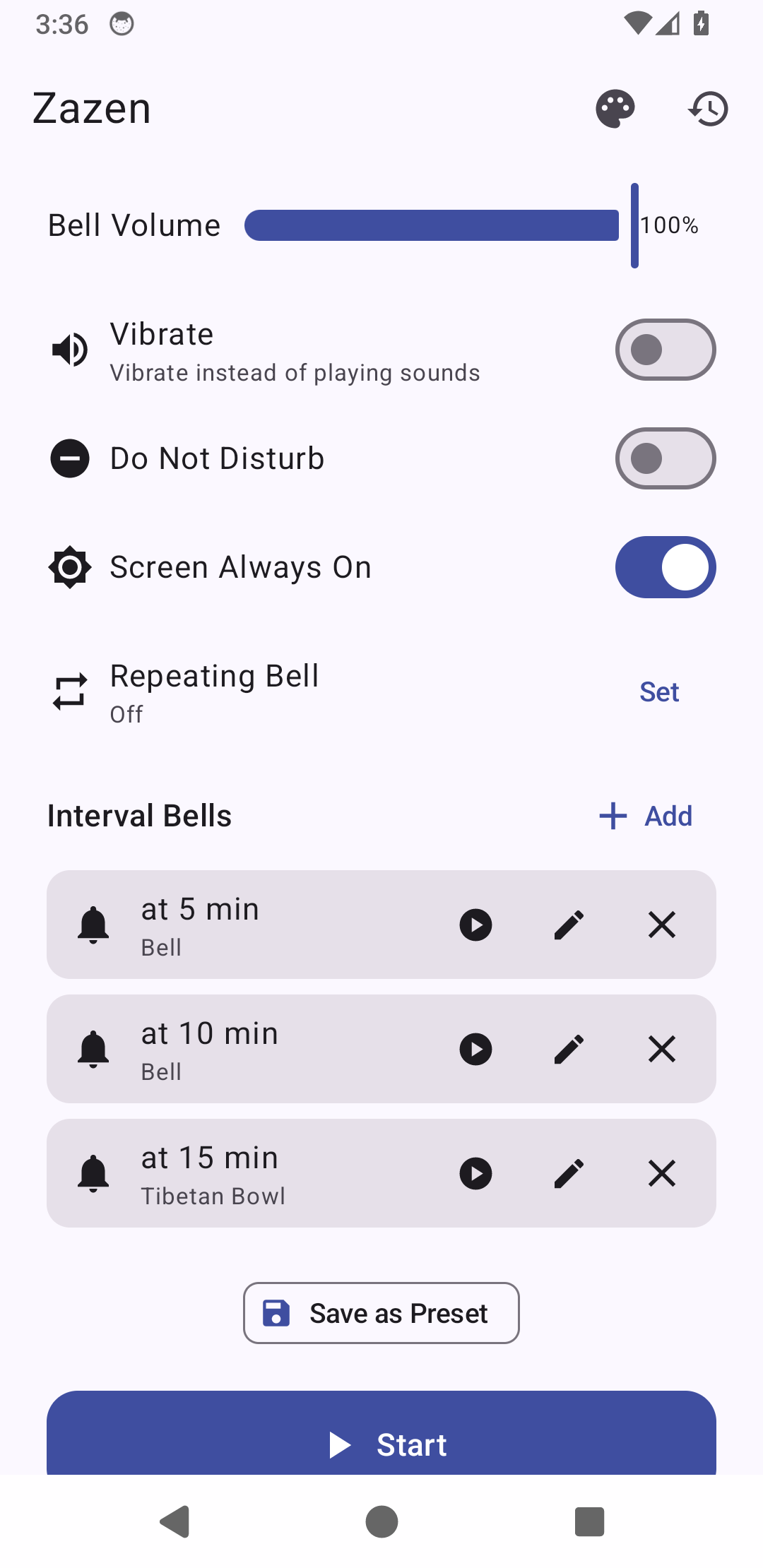 Screenshot of Zazen