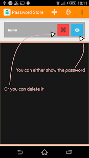 Screenshot of Password Store