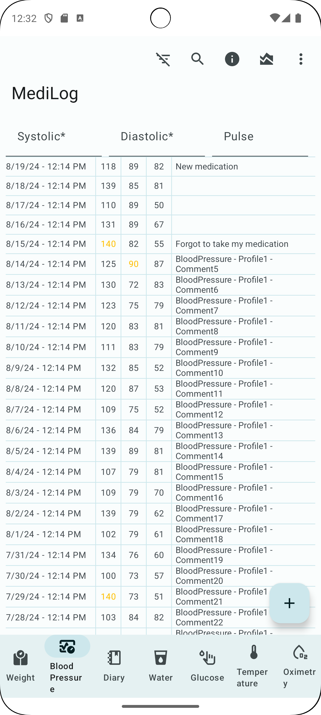 Screenshot of MediLog (Reproducible build)