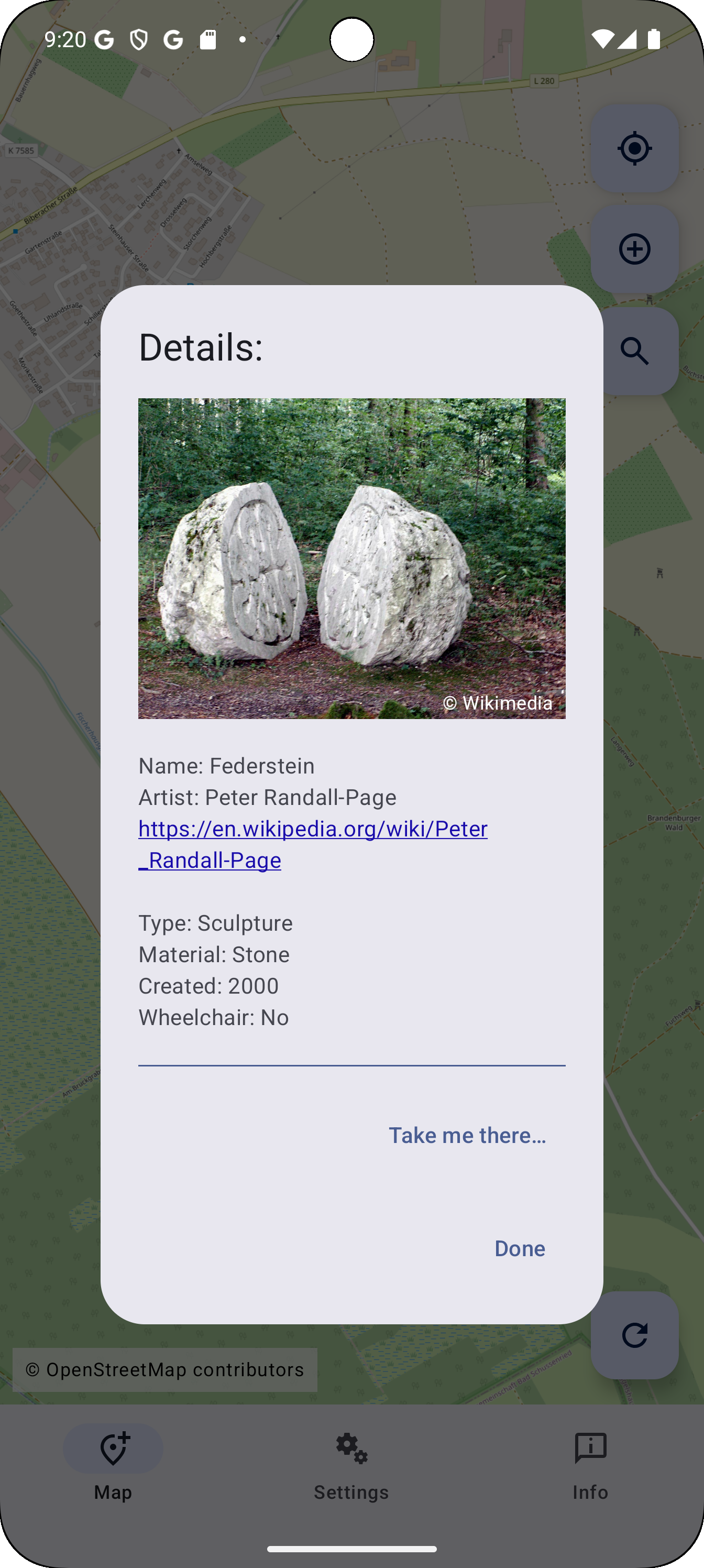 Screenshot of PublicArtExplorer