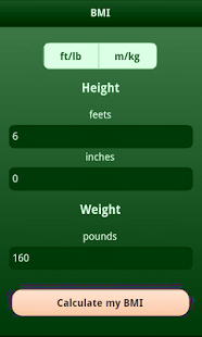 Screenshot of BMI Calculator