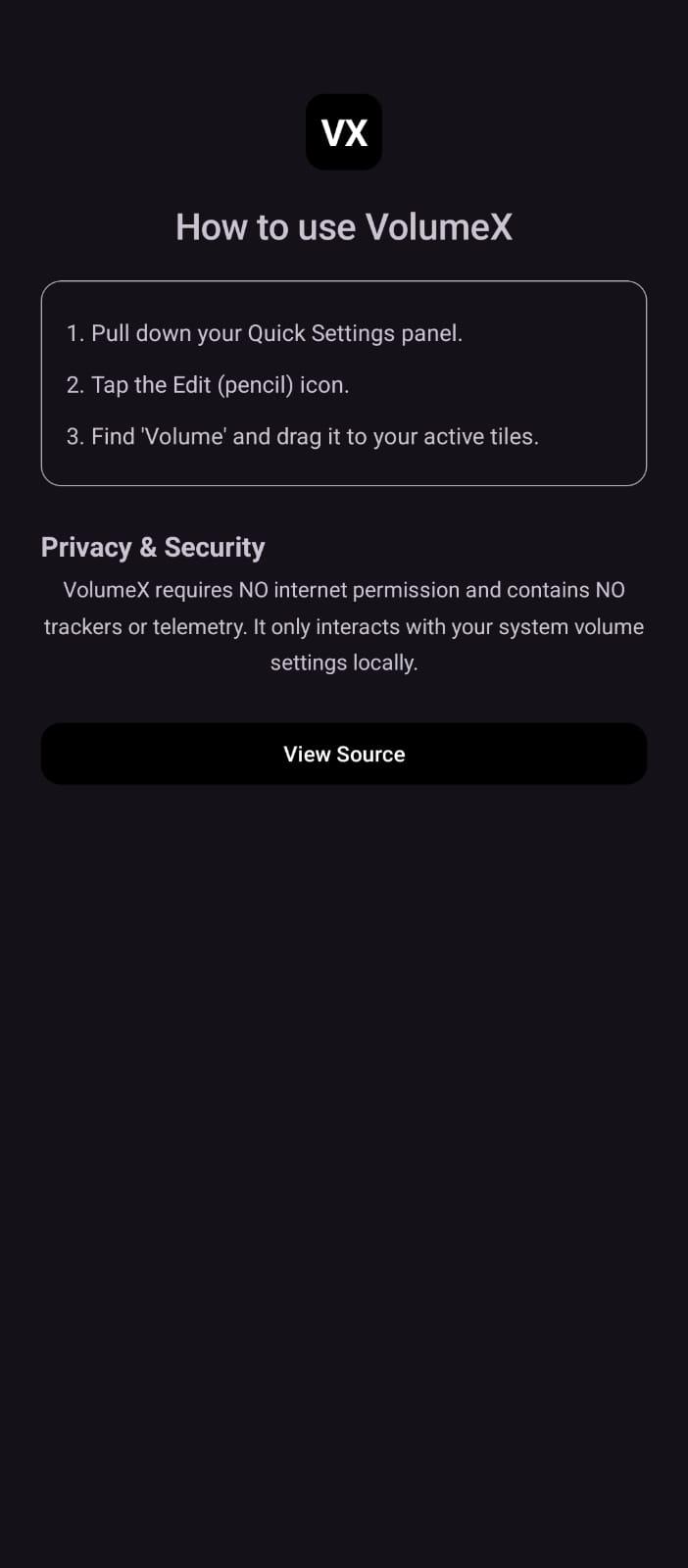 Screenshot of VolumeX