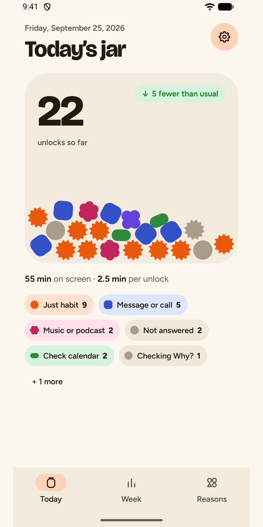 Screenshot of Why? – mindful unlocks