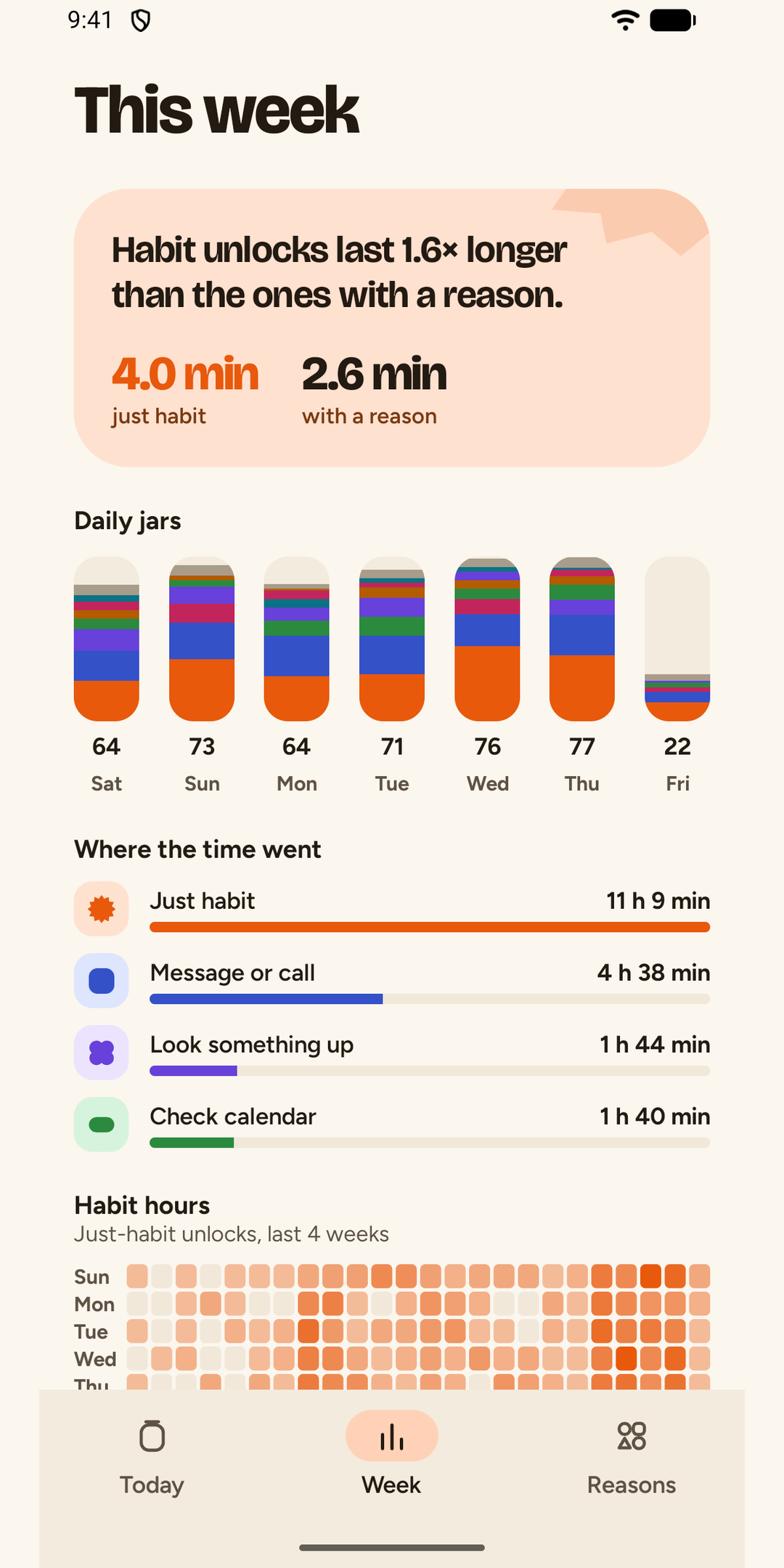 Screenshot of Why? – mindful unlocks