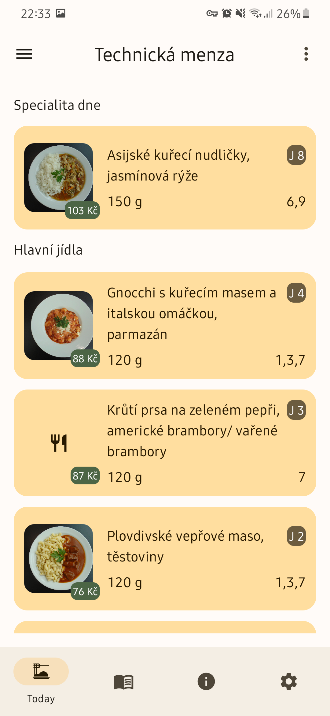 Screenshot of CTU Menza