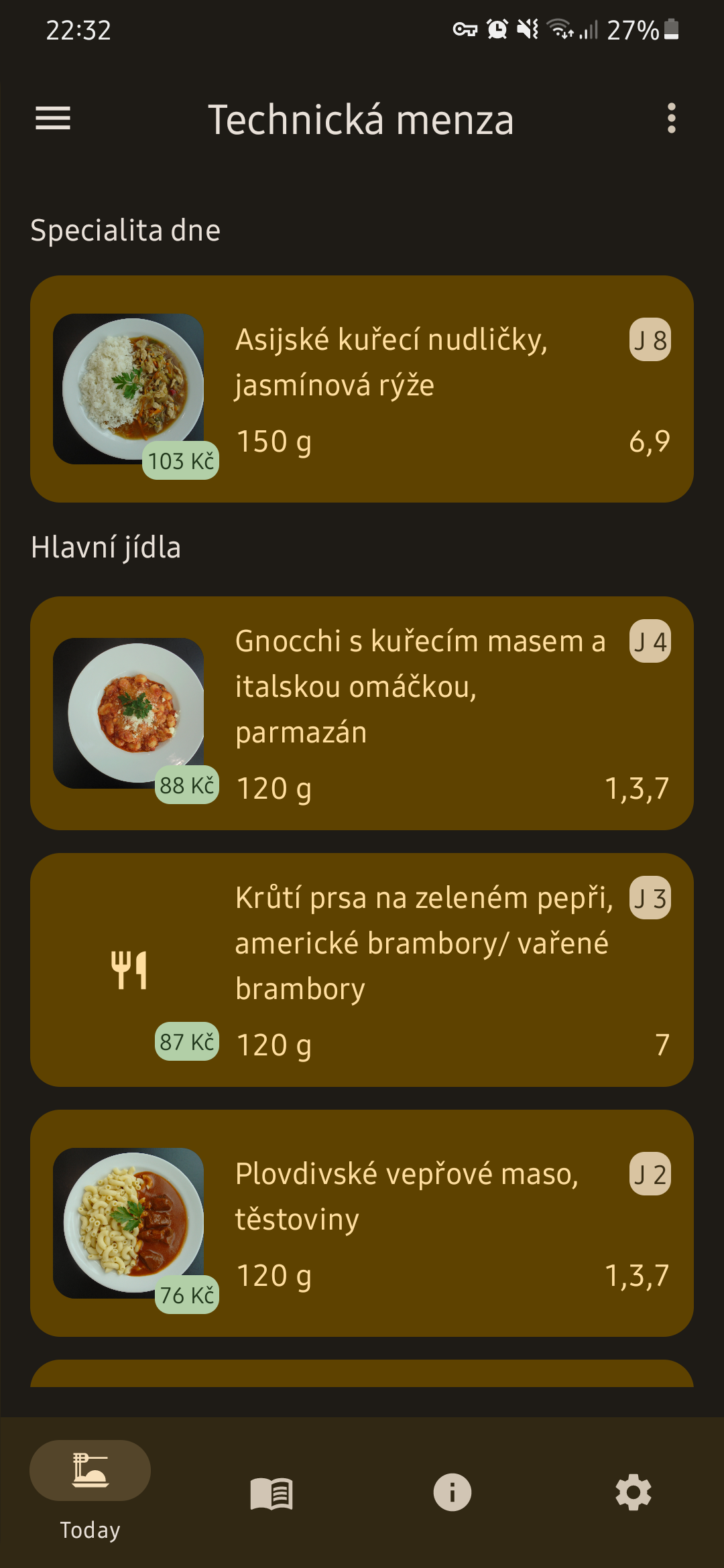 Screenshot of CTU Menza
