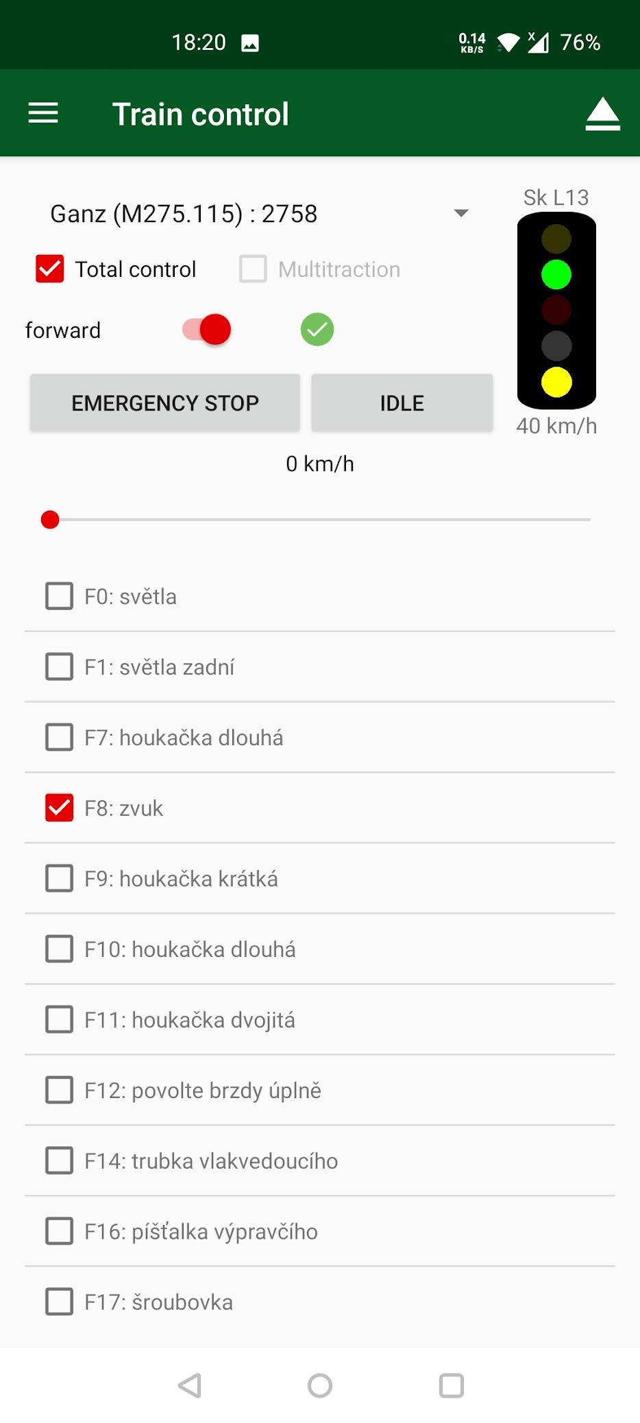 Screenshot of hJOP Driver