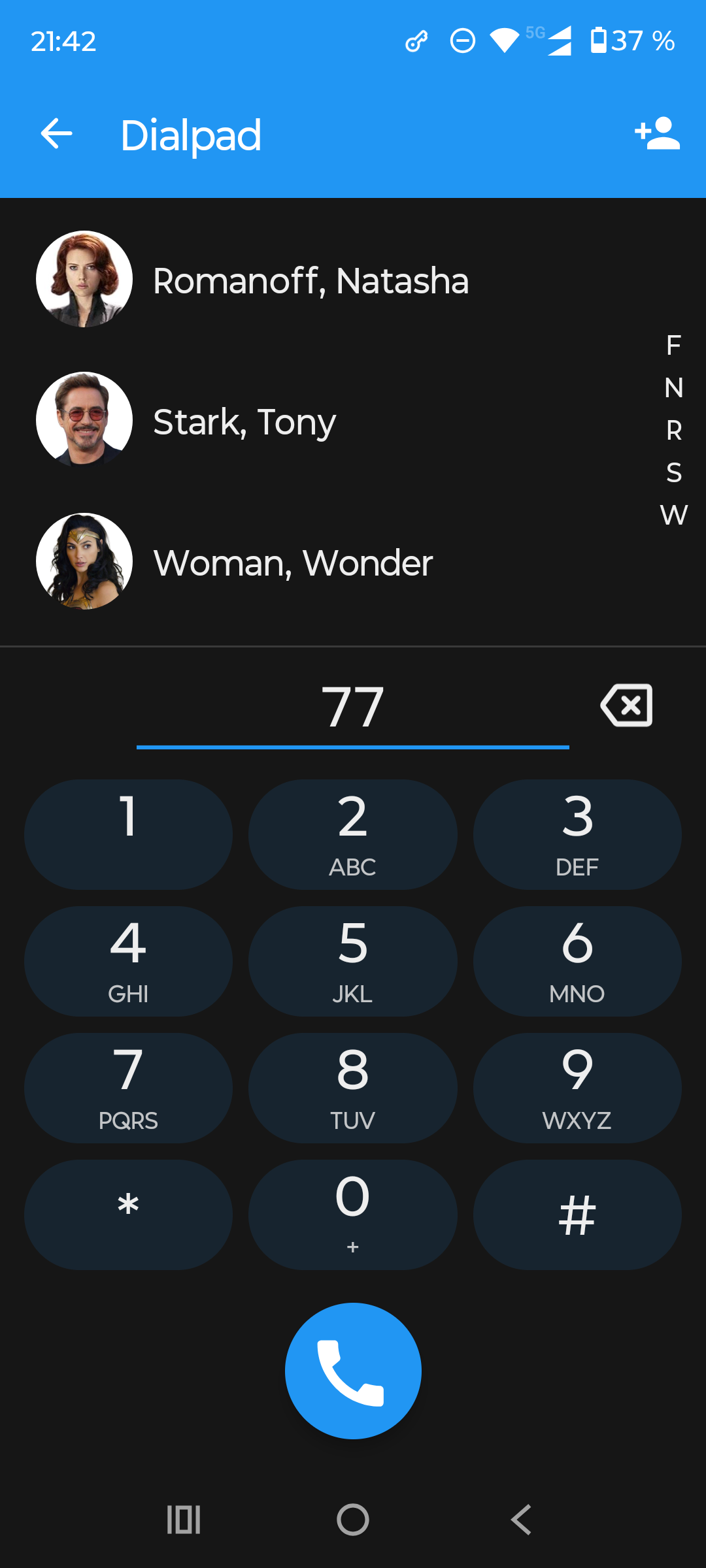 Screenshot of Phone (cz.mts)