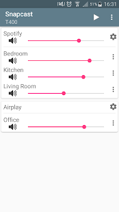 Screenshot of Snapcast - multi-room audio in perfect sync