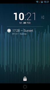 Screenshot of DashClock: Sunrise