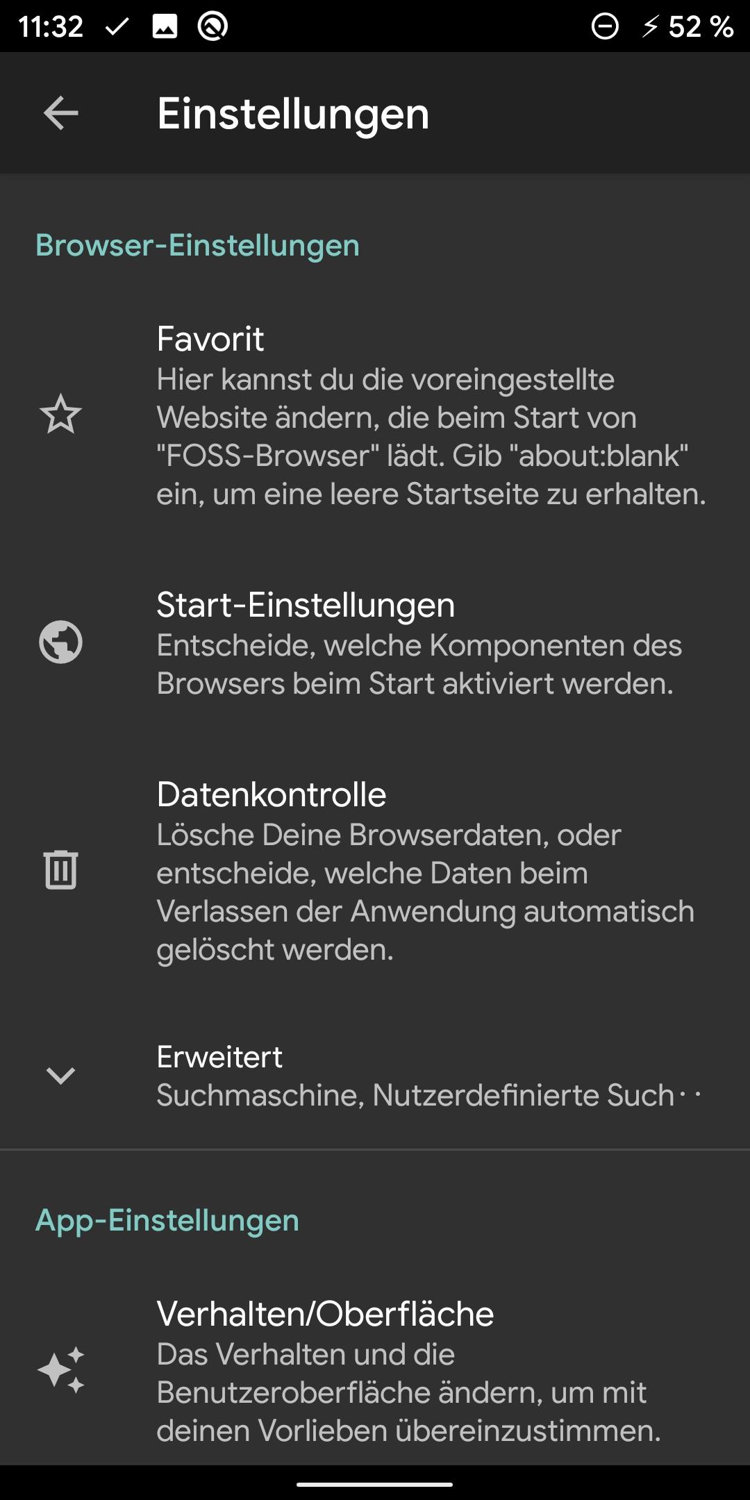 Screenshot of FOSS Browser