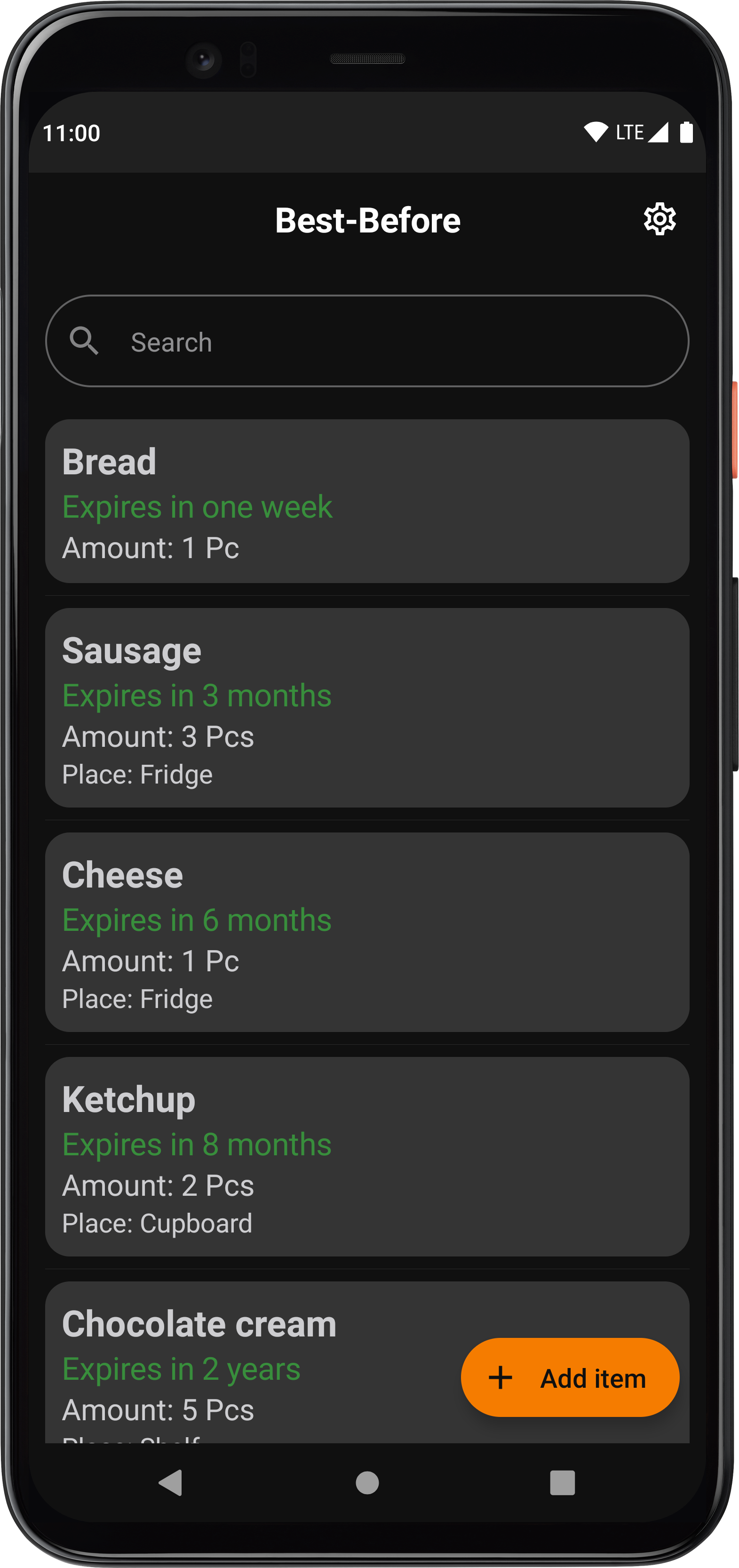 Screenshot of Best-Before