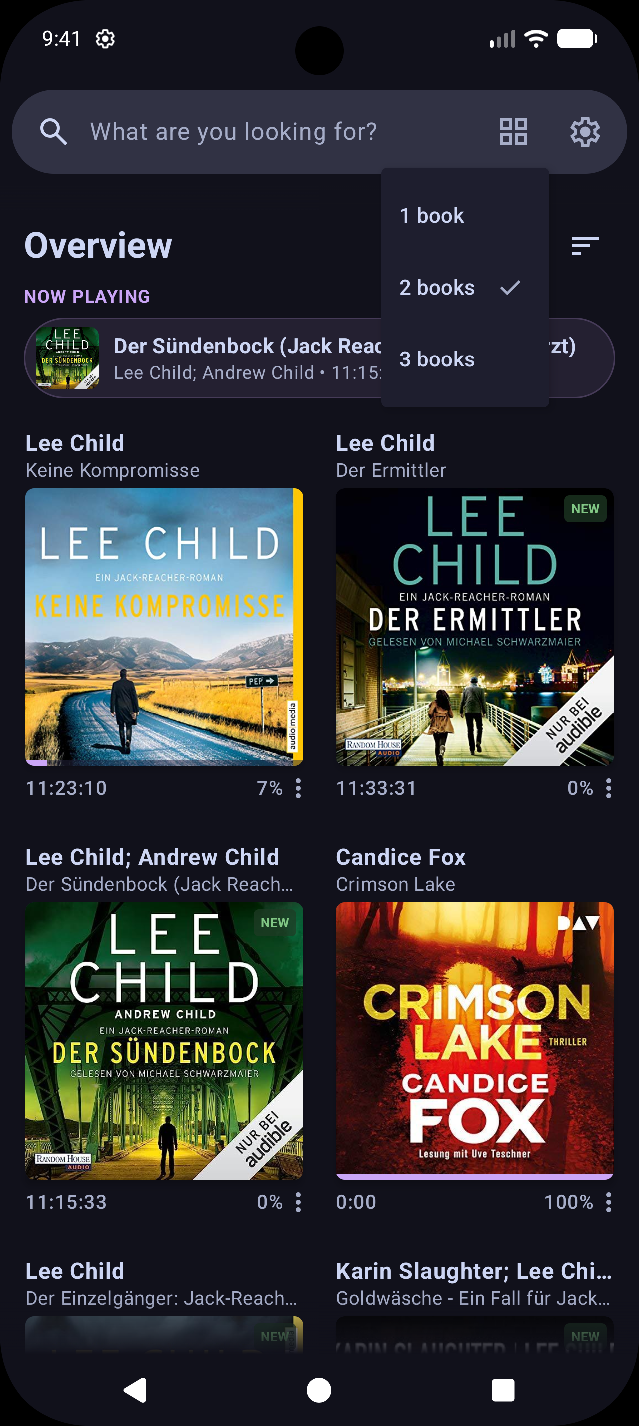 Screenshot of Clio Audiobook Player