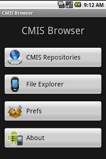 Screenshot of CMIS Browser