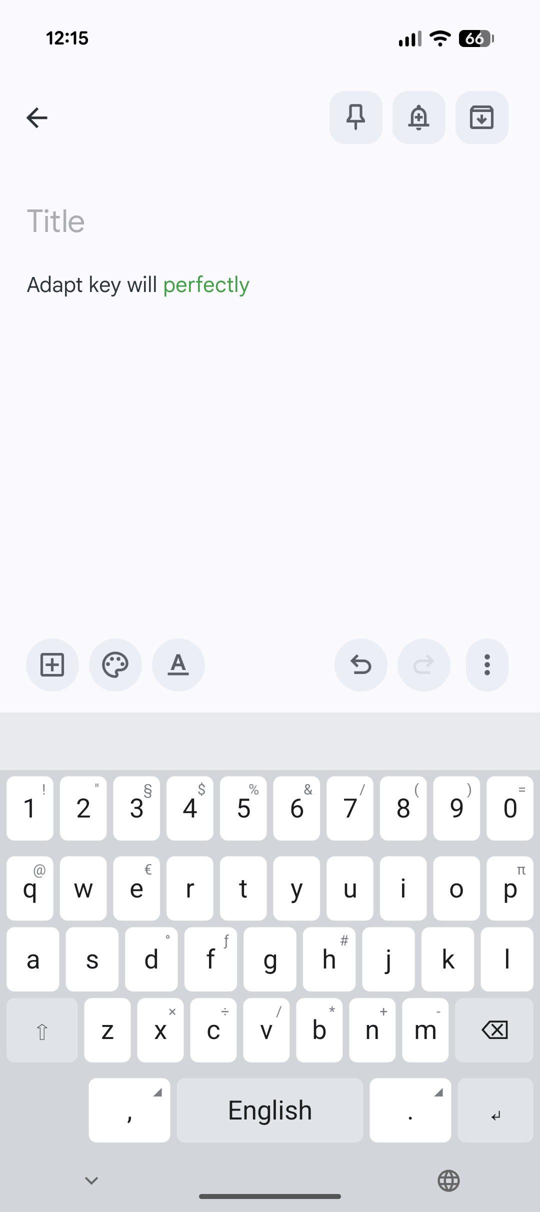 Screenshot of AdaptKey
