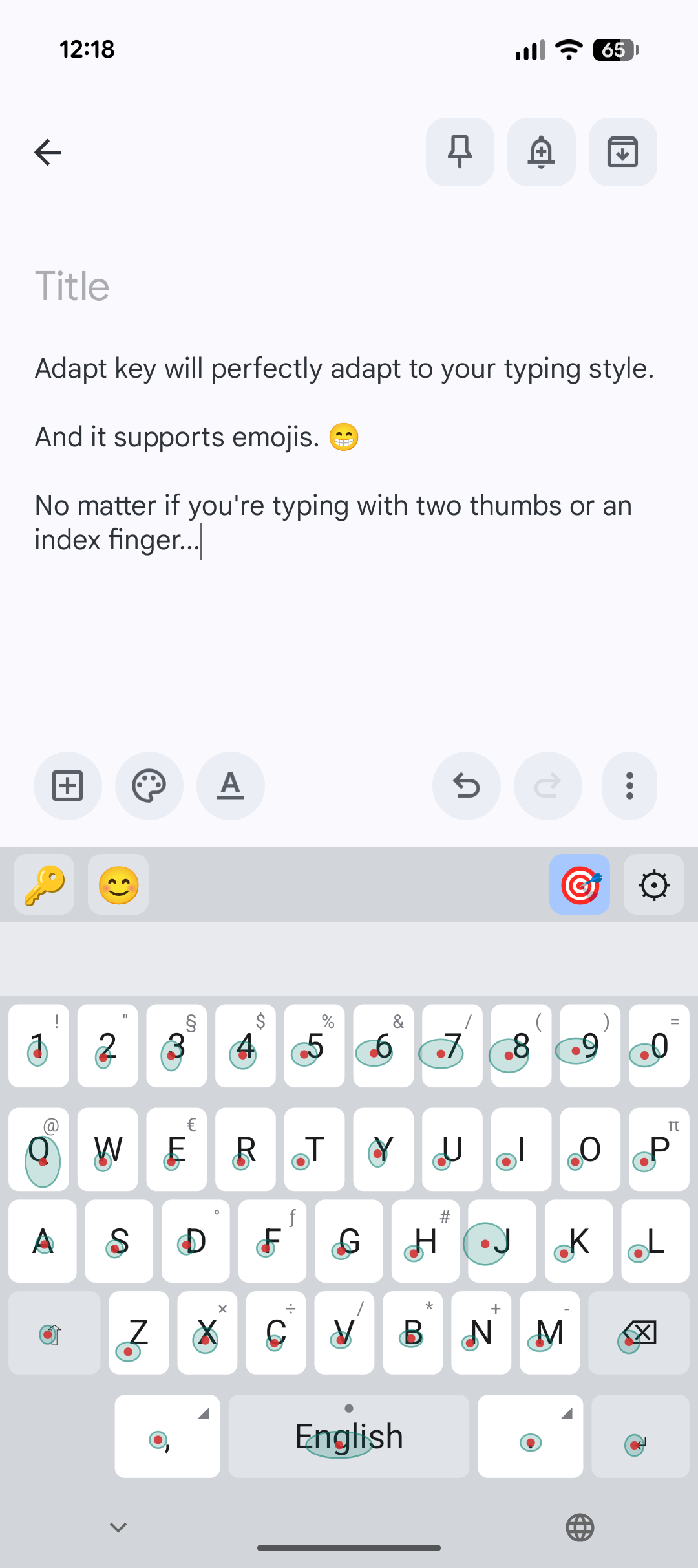 Screenshot of AdaptKey