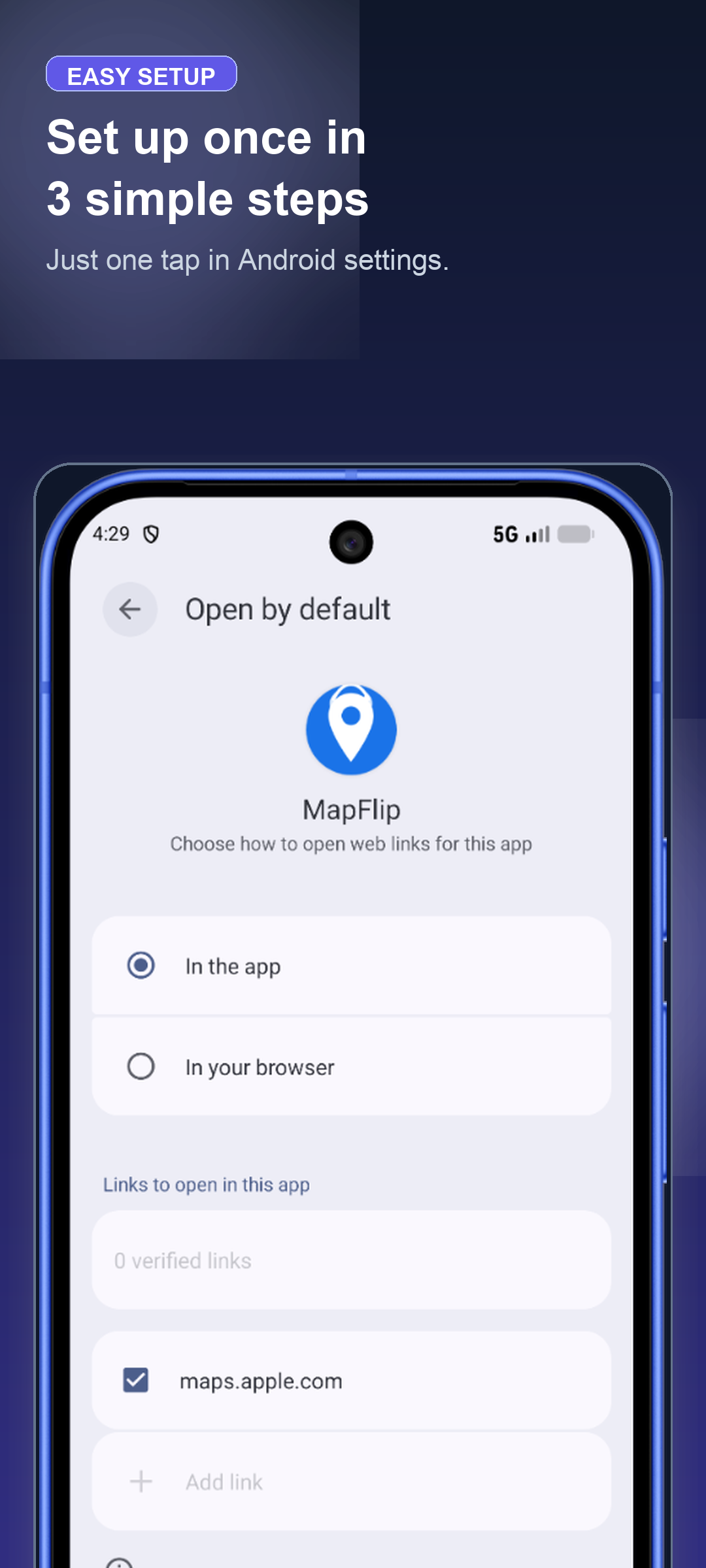 Screenshot of MapFlip - Apple to Google