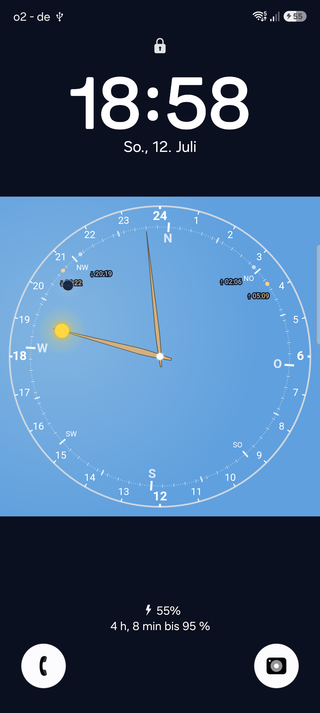 Screenshot of AstroClock