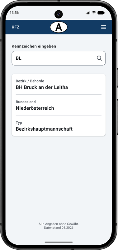 Screenshot of KFZ-A
