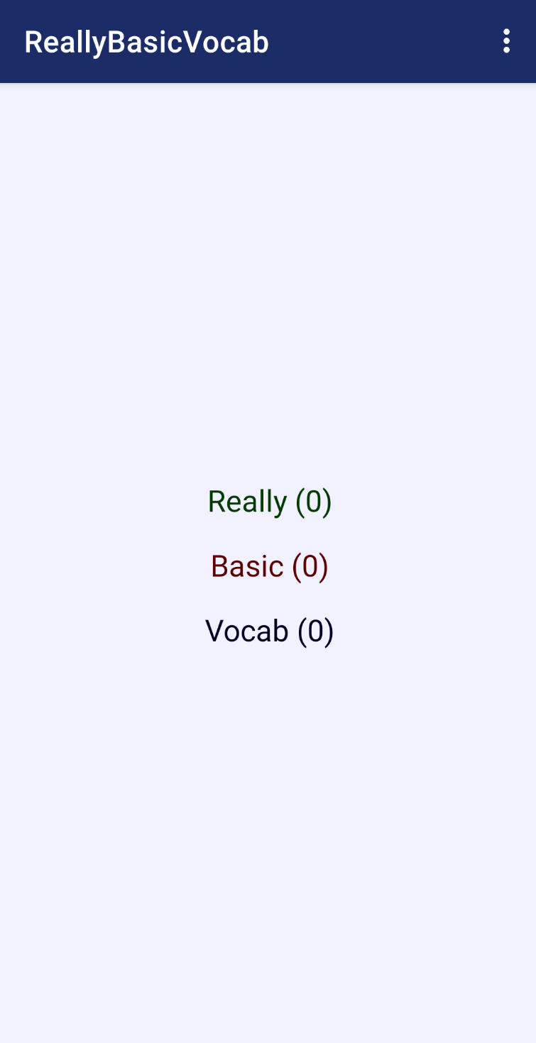 Screenshot of Really Basic Vocab