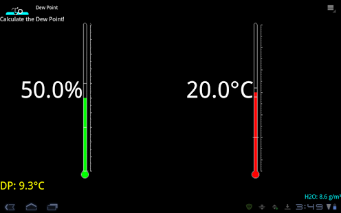 Screenshot of Dew Point