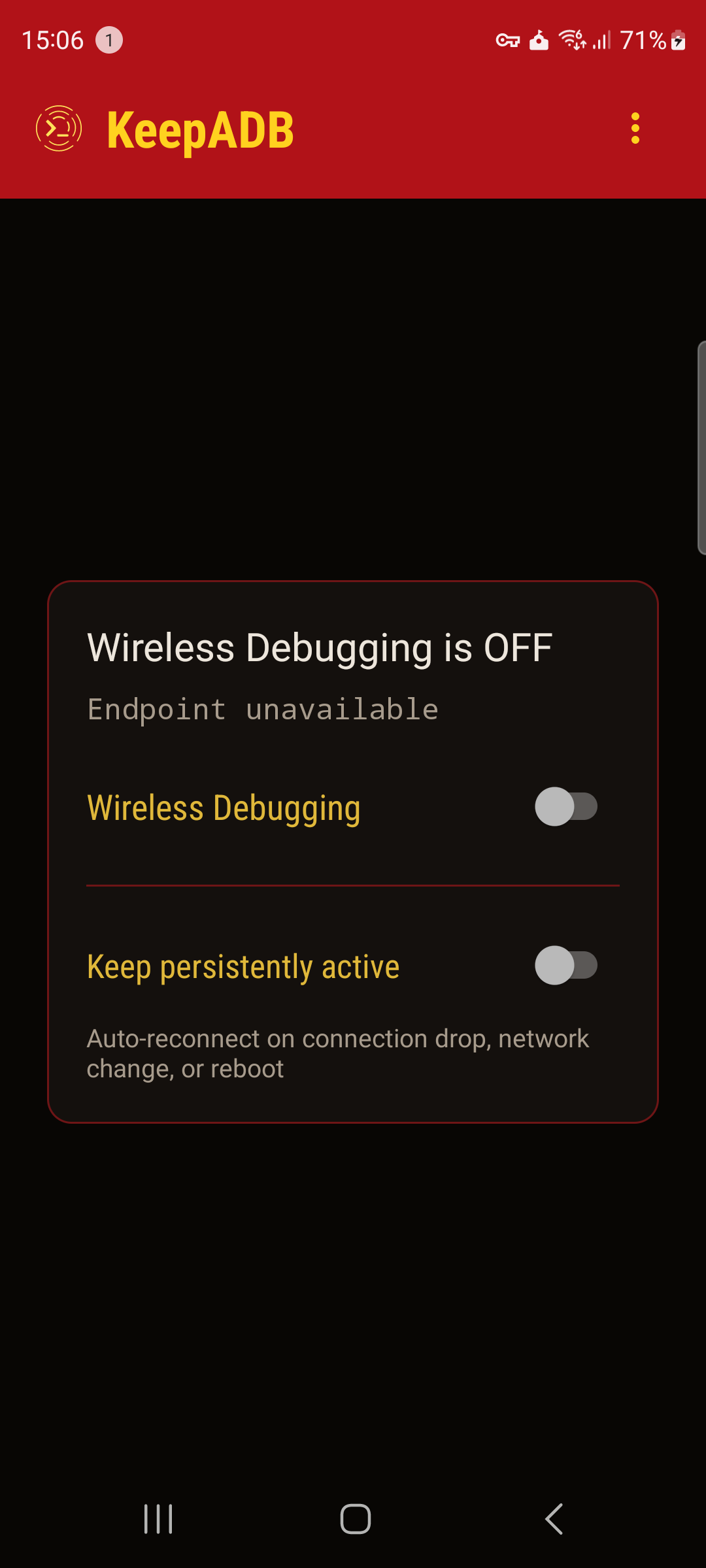Screenshot of KeepADB