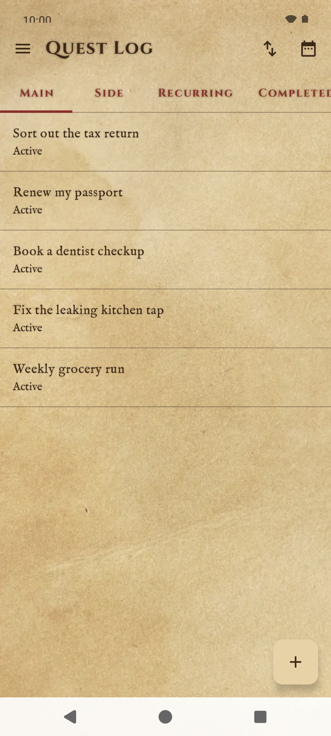 Screenshot of Quest Log