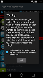 Screenshot of /system/app mover