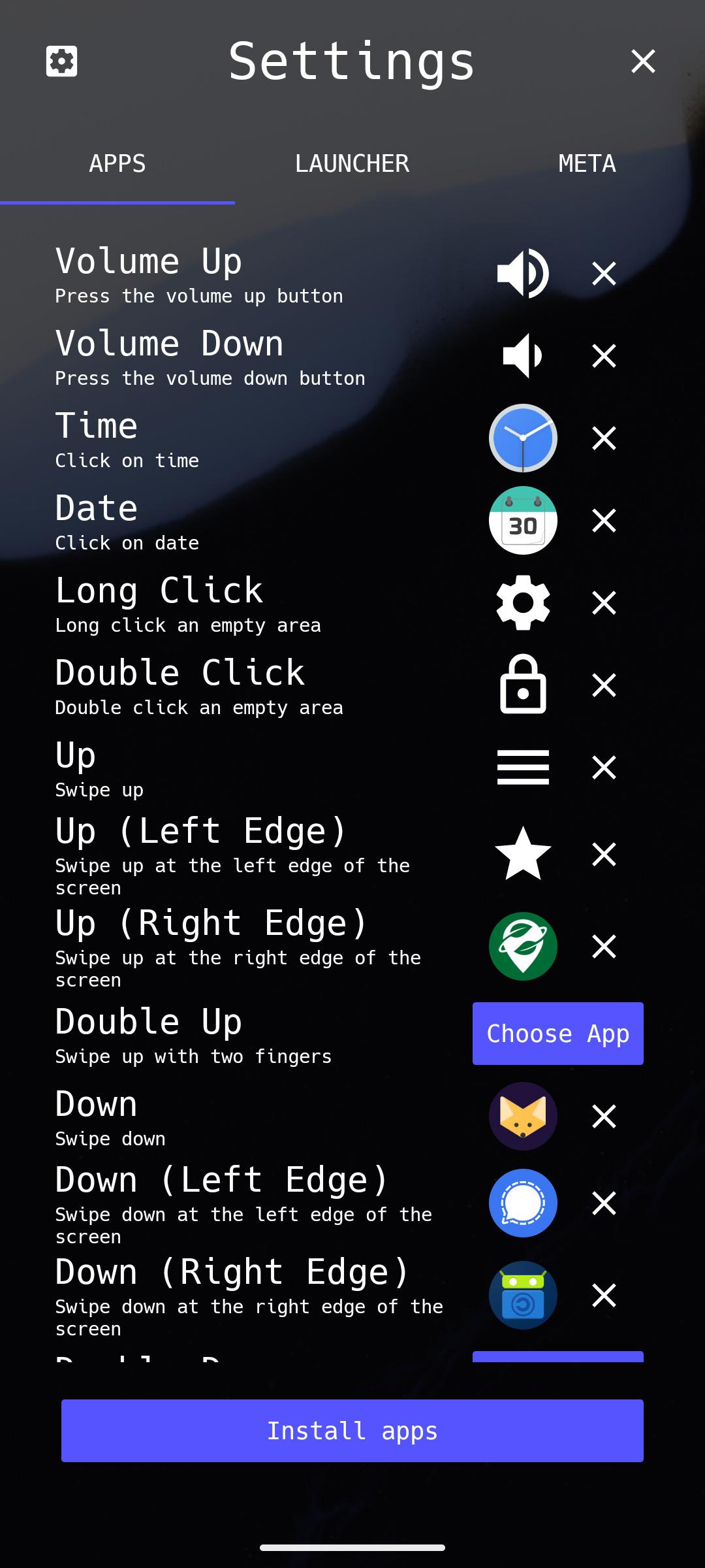 Screenshot of µLauncher