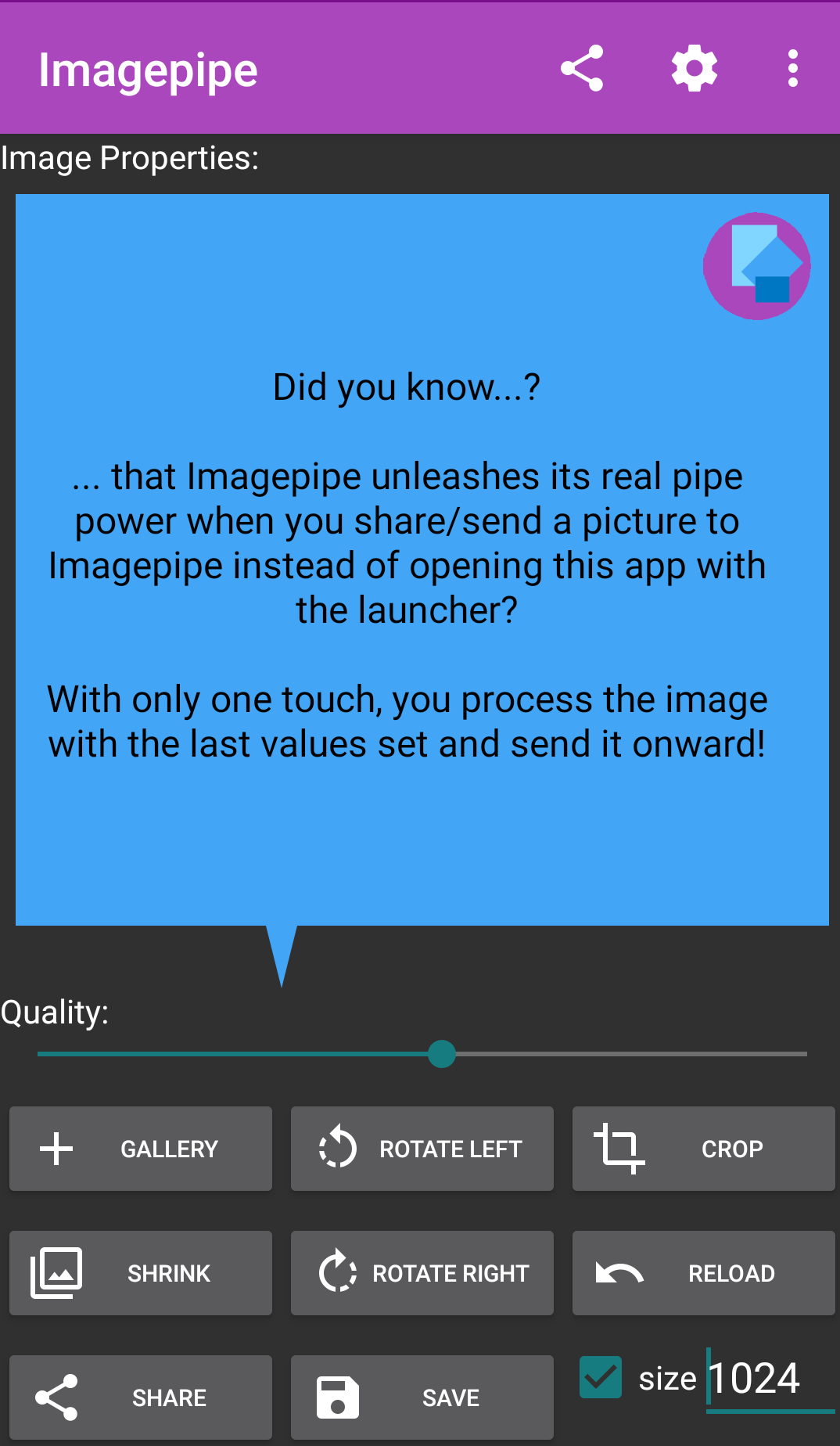 Screenshot of Imagepipe