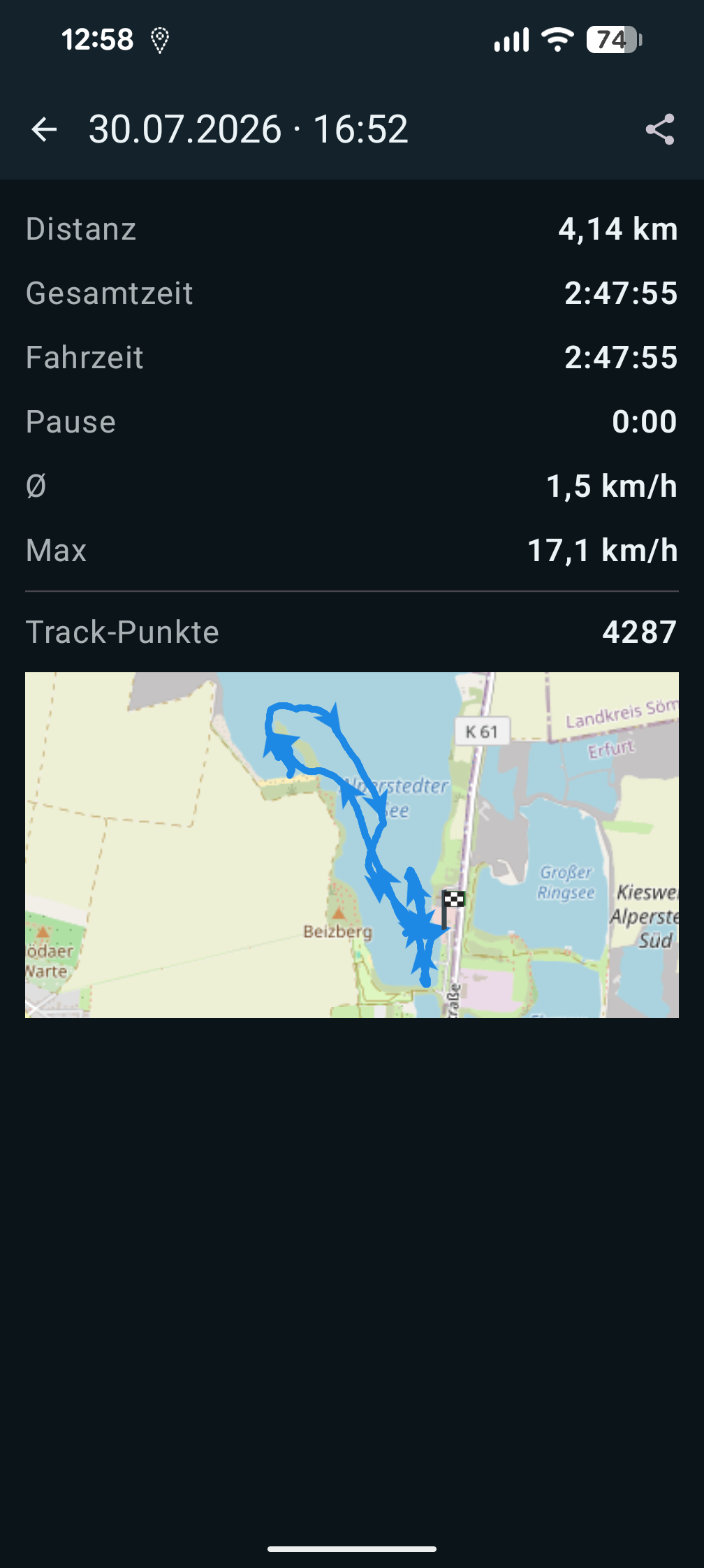 Screenshot of BoatSpeedy