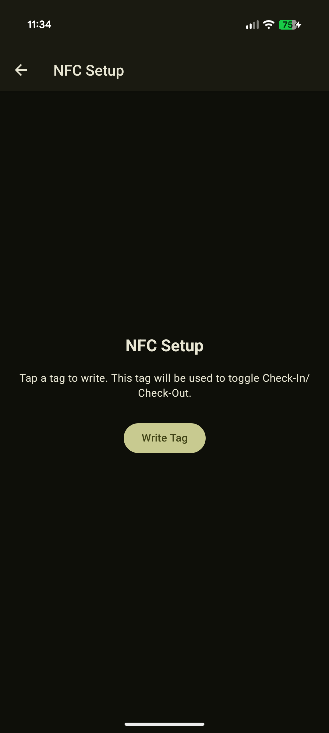 Screenshot of time-tracking