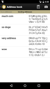 Screenshot of Dogecoin Wallet