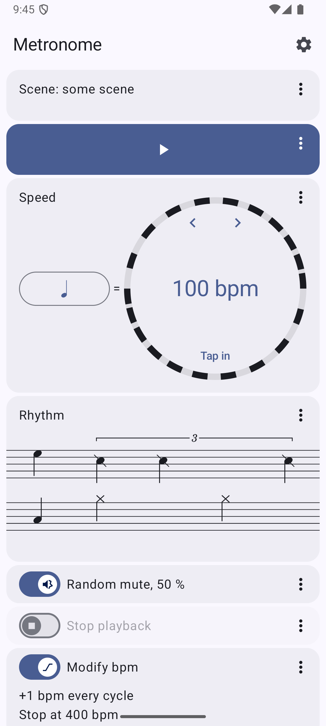 Screenshot of Metronome