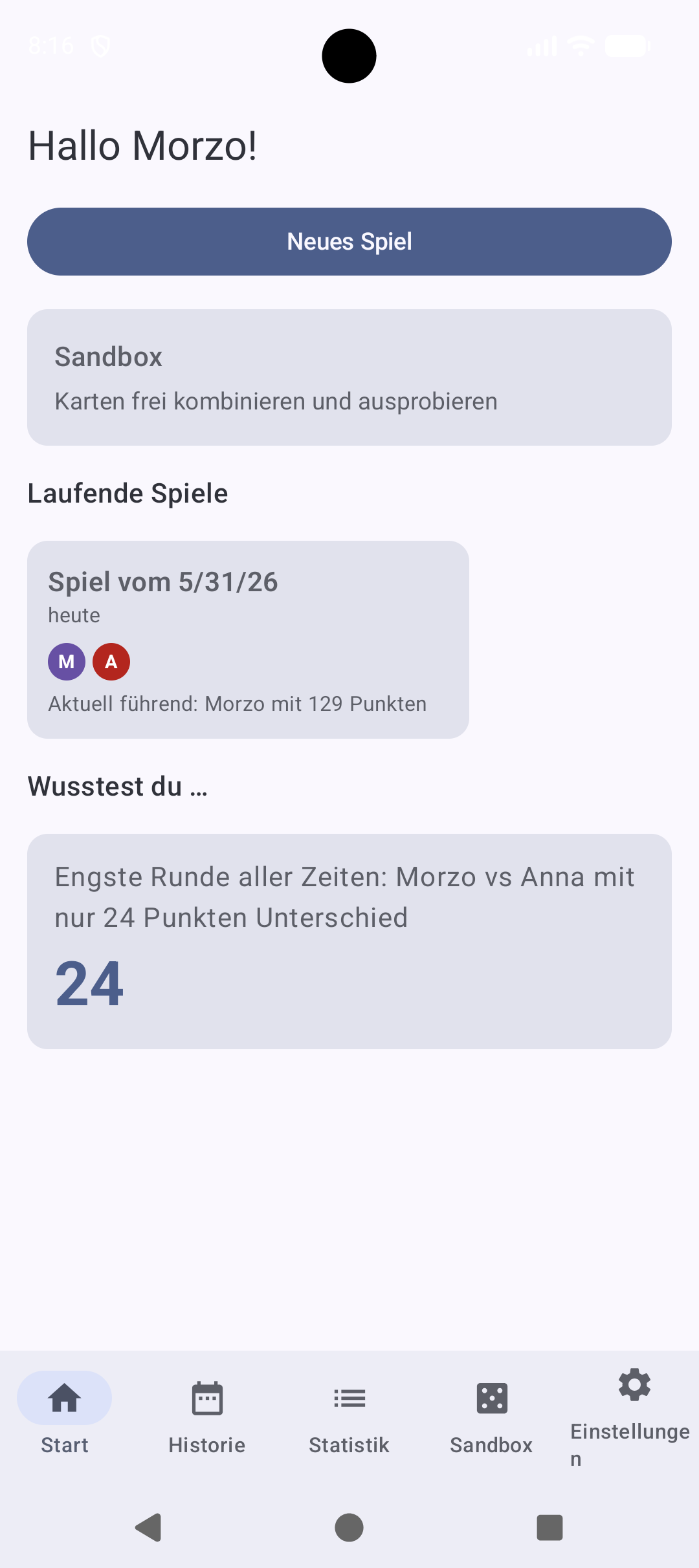Screenshot of RealmScore