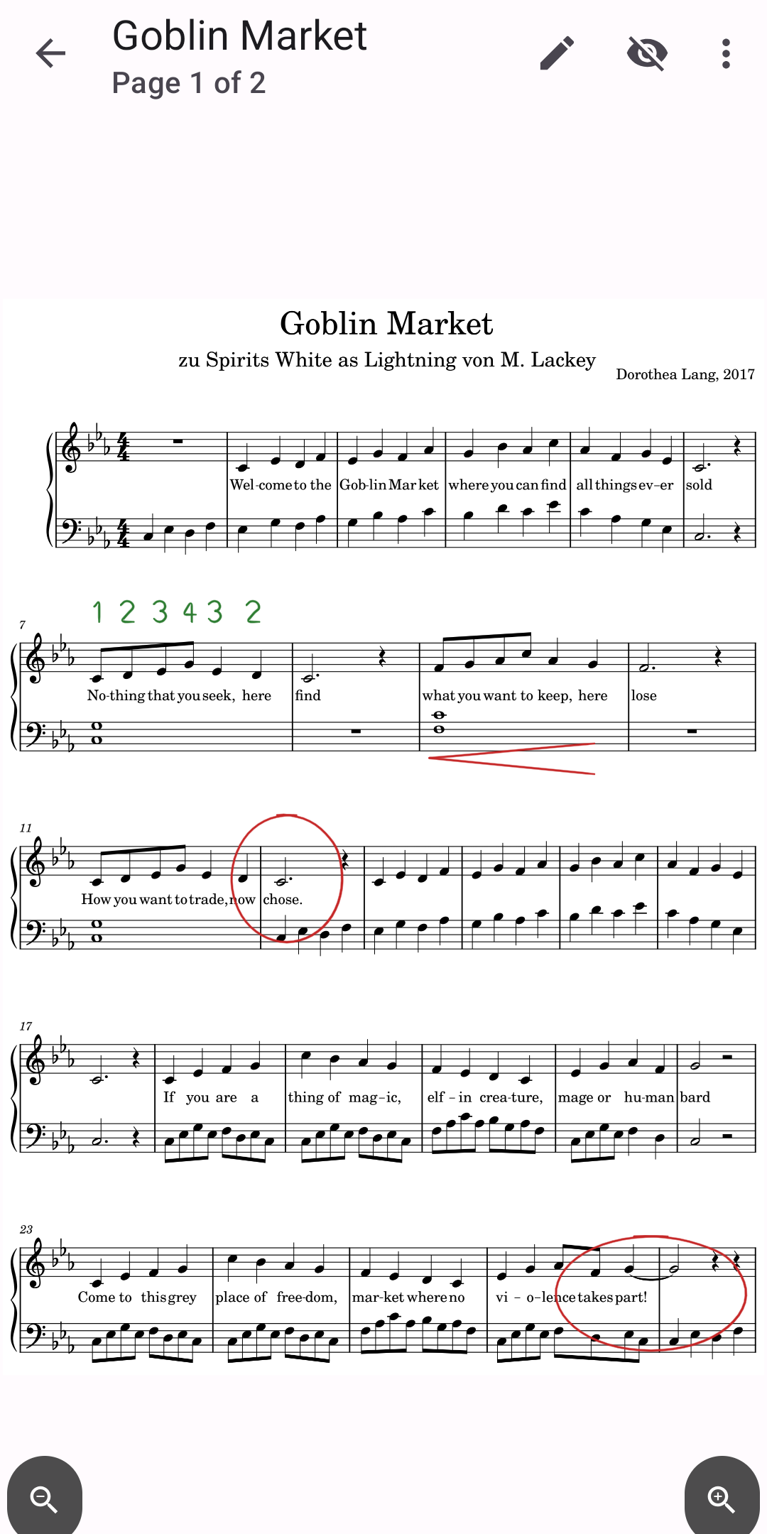 Screenshot of Notenkladde