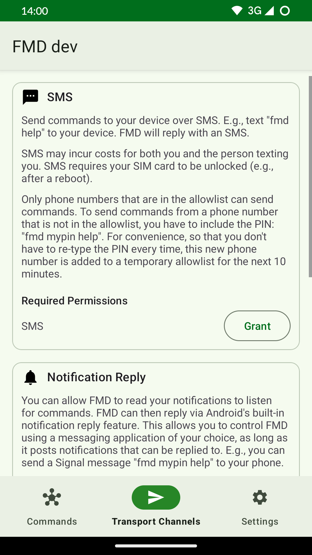 Screenshot of FMD edge