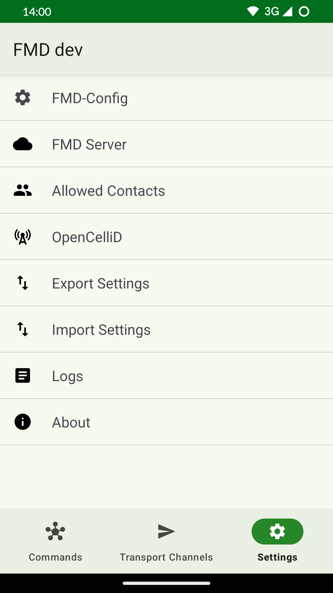Screenshot of FMD edge