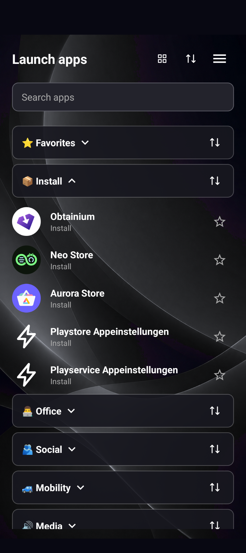 Screenshot of AppStow