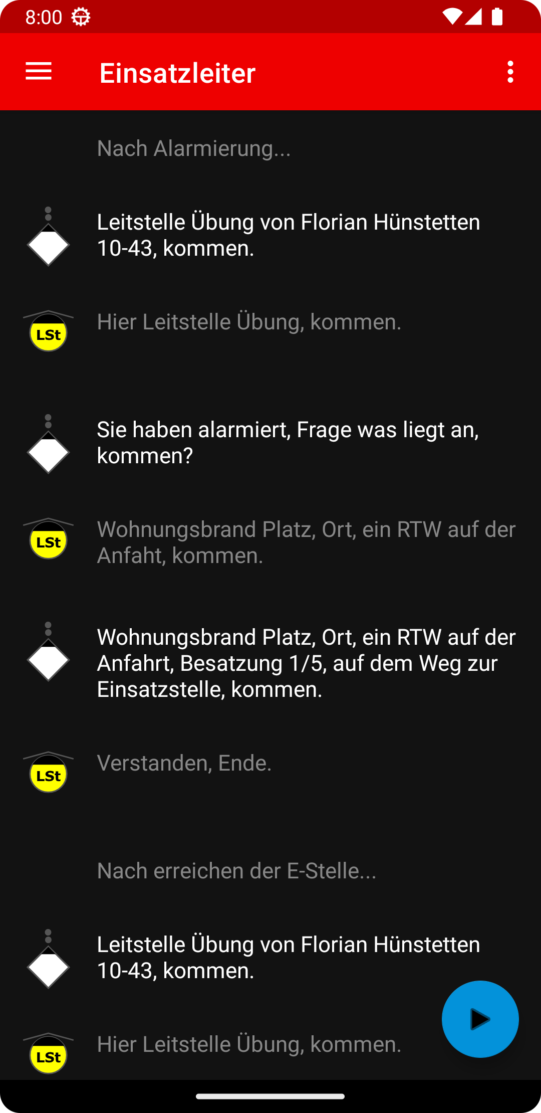 Screenshot of FW-Wettkampf Funk-Trainer