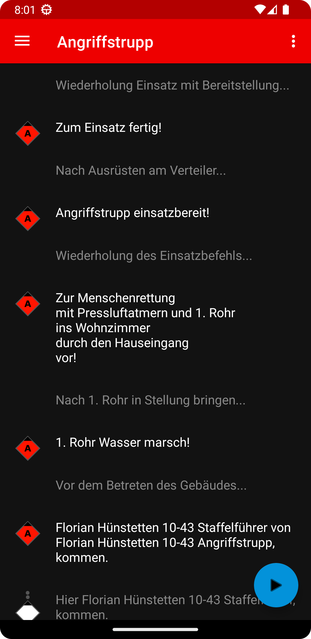 Screenshot of FW-Wettkampf Funk-Trainer