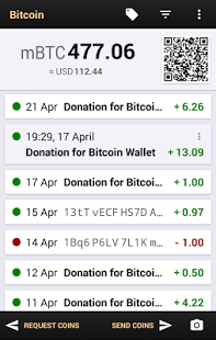Screenshot of Bitcoin Wallet