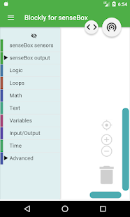 Screenshot of Blockly for senseBox