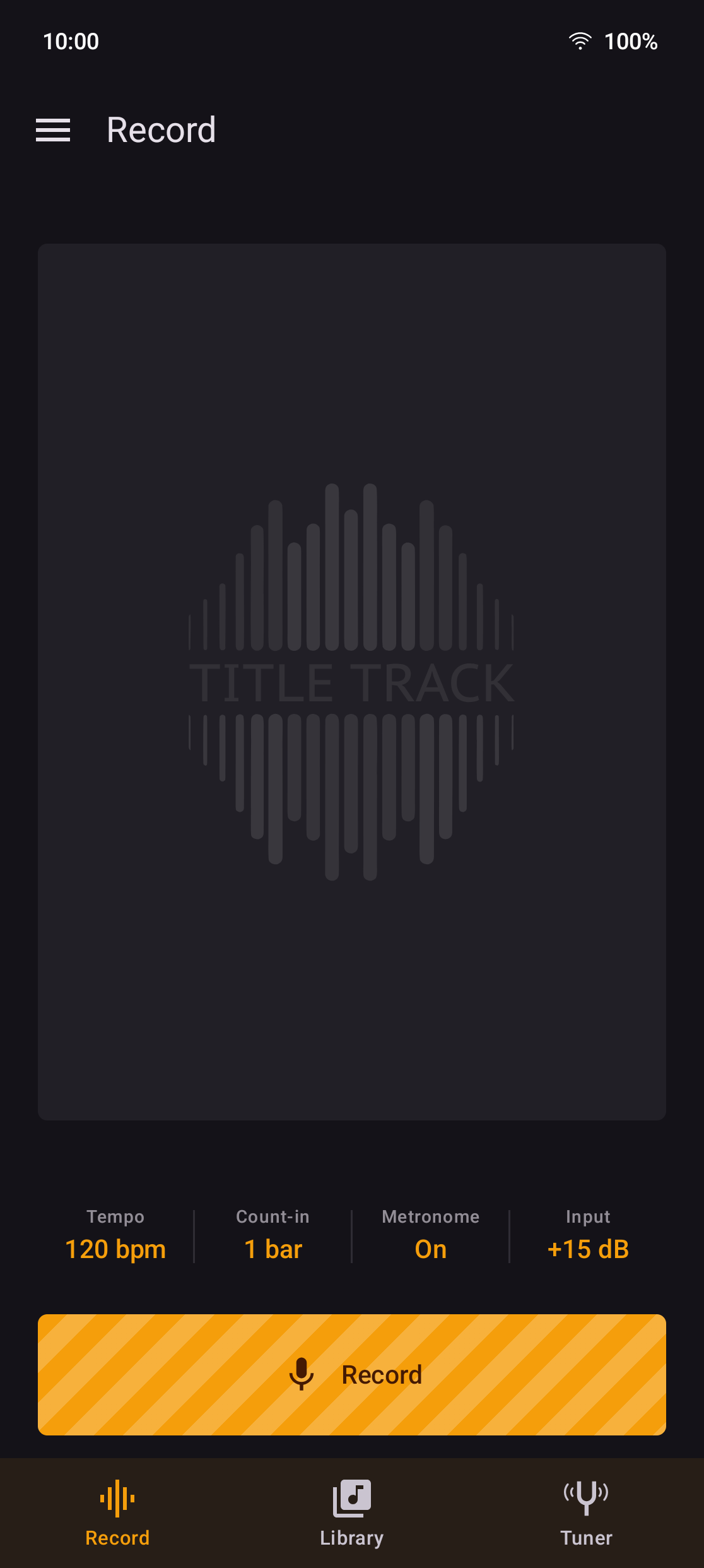 Screenshot of Title Track