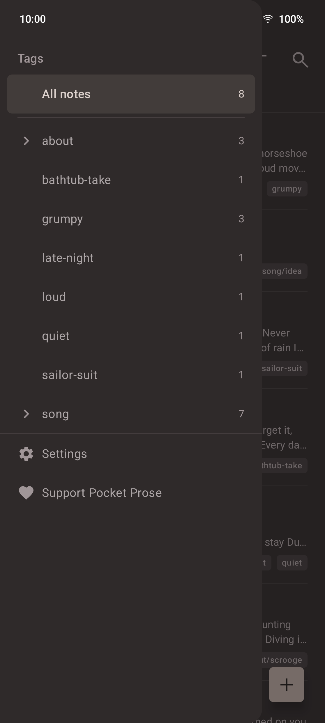 Screenshot of Pocket Prose