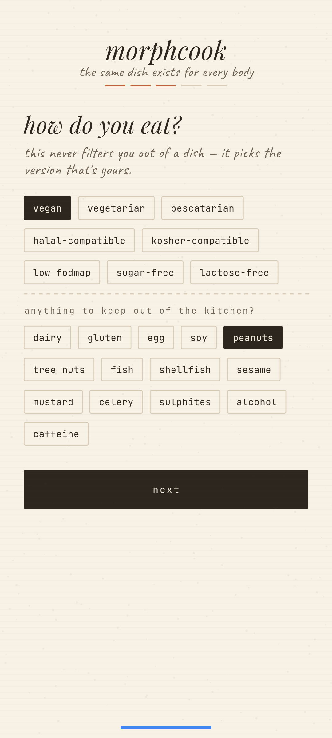 Screenshot of MorphCook