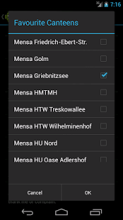 Screenshot of OpenMensa
