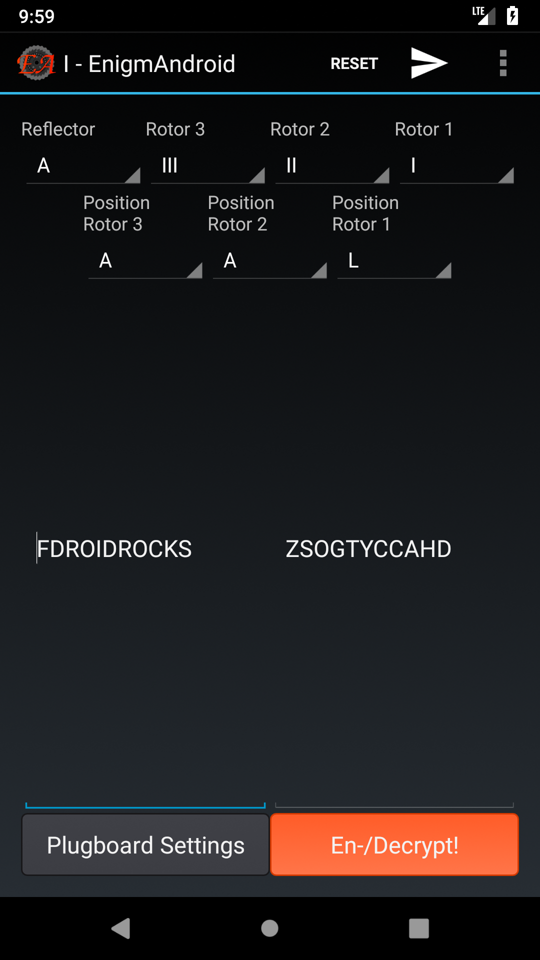 Screenshot of EnigmAndroid