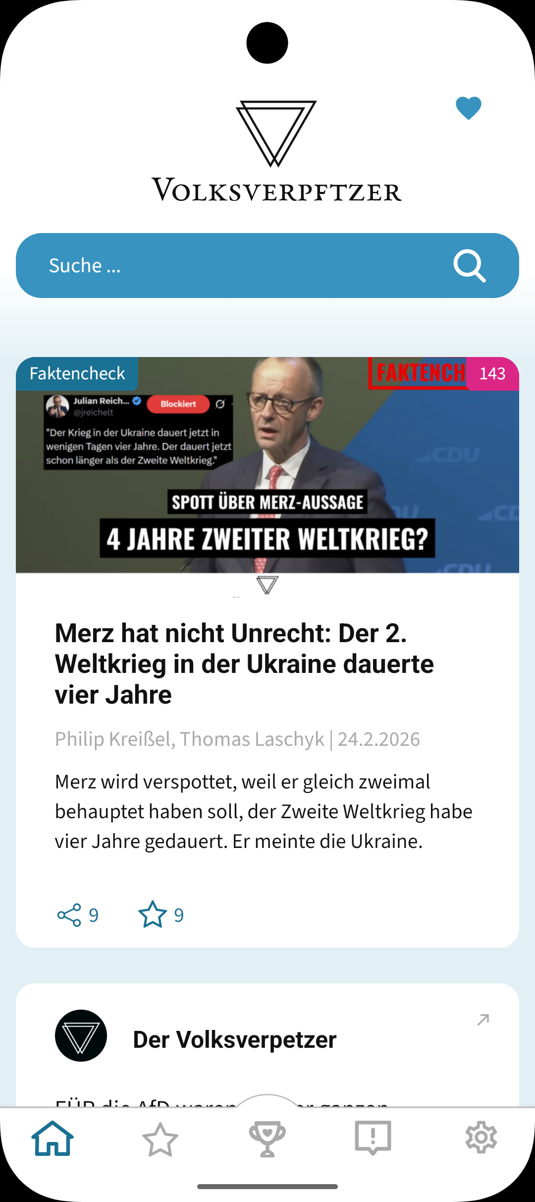 Screenshot of Volksverpetzer